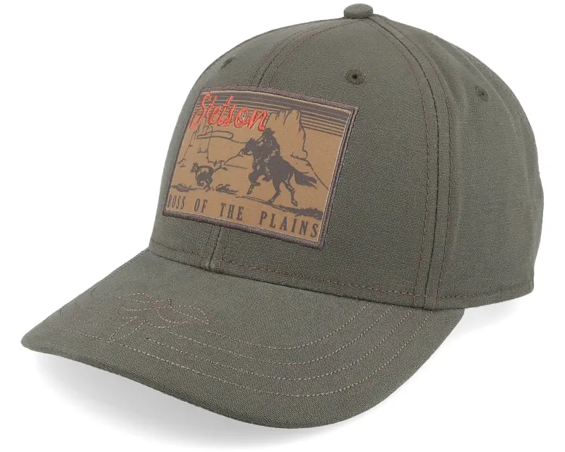 Stetson Baseball Cap Boss Of The Plains Black Olive Adjustable online