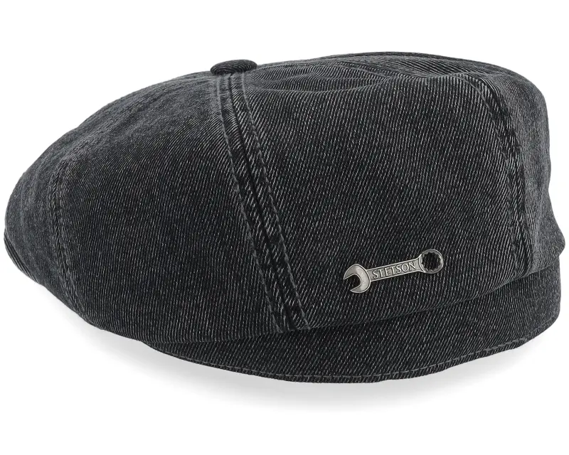 Stetson Hatteras Denim Garage Theme Black Denim Flat Cap online