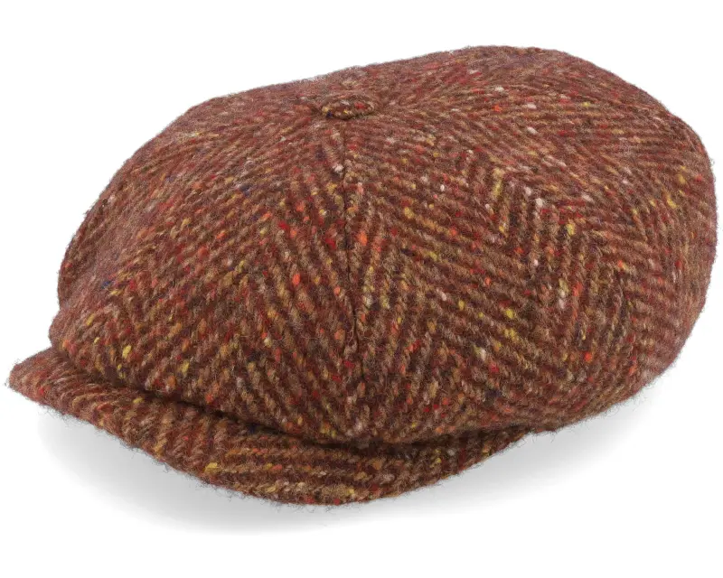 Stetson Hatteras Herringbone Wv Autumn Red Flat Cap online