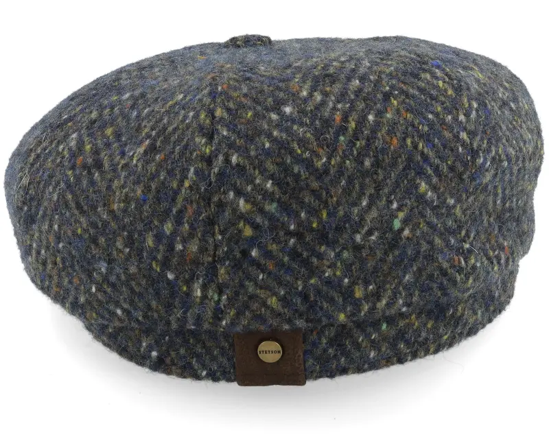 Stetson Hatteras Herringbone Wv Navy/Olive Flat Cap online