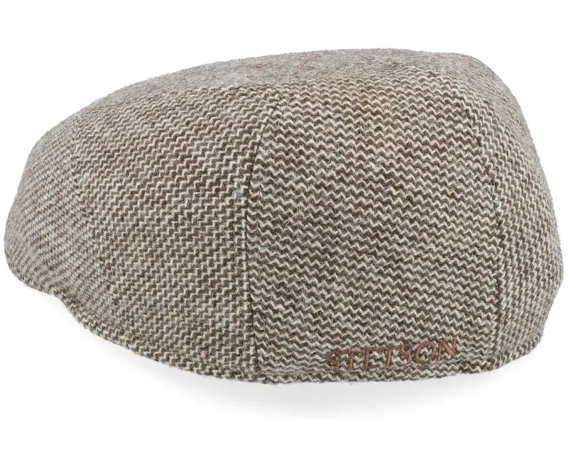 Stetson Ivy Cap Undyed Virgin Wool Brown/Wool White Flat Cap online
