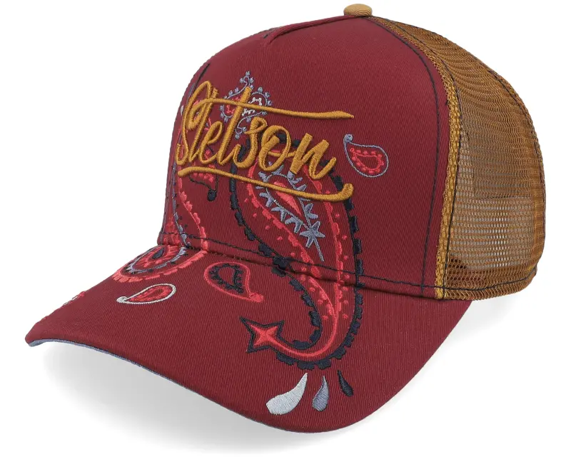 Stetson Paisley Red Paisley A-Frame Trucker online