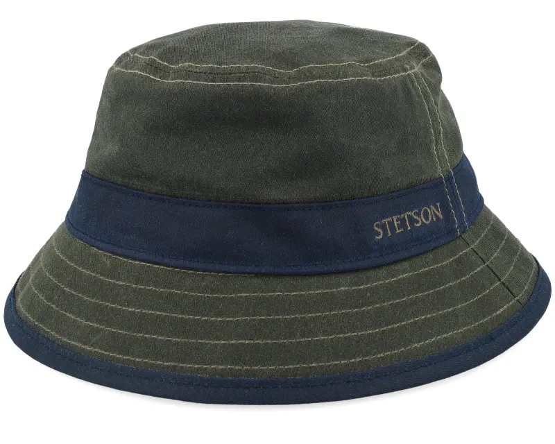 Stetson Waxed Cotton Wr Black/Olive Bucket online