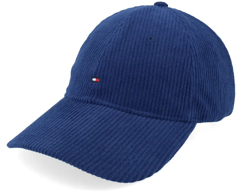 Tommy Hilfiger Th Flag 6 Panel Corduroy Cap Preppy Navy Dad Cap online