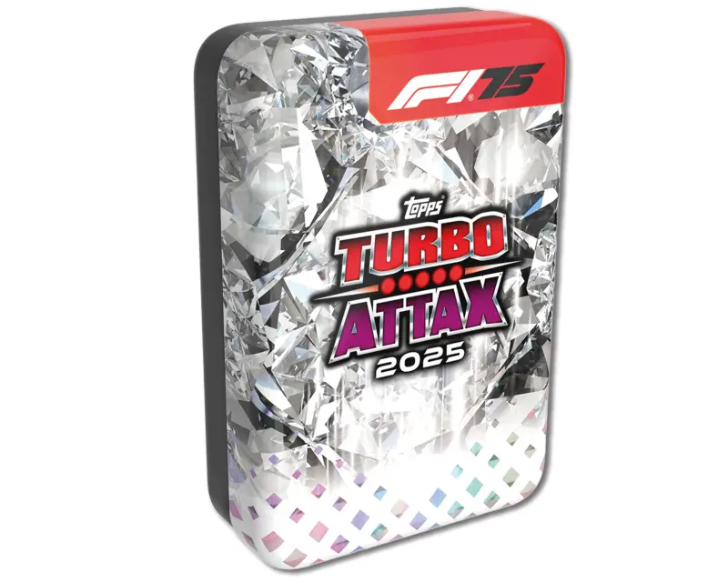 Topps Formula 1 2025 Turbo Attax Mega Diamond Tin – 1 Box (55 Cards + 5 Exclusives + 6 Limited Edition) online