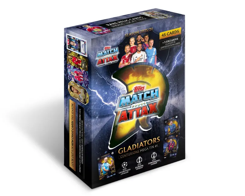 Topps Match Attax Champions League 25/26 Mega Tin Ass Random Color (45 Cards + 3 Gladiators Limited Edition) online