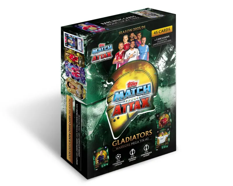 Topps Match Attax Champions League 25/26 Mega Tin Ass Random Color (45 Cards + 3 Gladiators Limited Edition) online