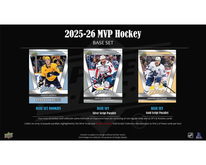 Upper Deck NHL 2025-26 MVP Blaster Box – 11 Packs (77 Cards + 1 Bonus Pack) online