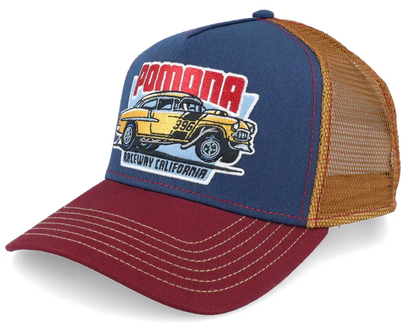 Von Dutch Pomona Raceway By Jj Hats Wine/Navy A-Frame Trucker online