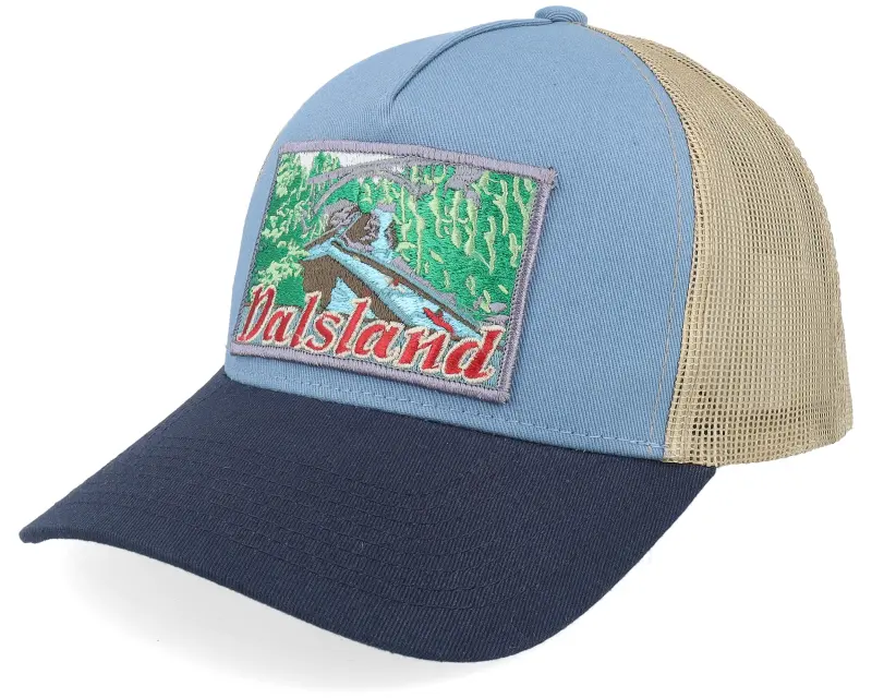 Wild Spirit Swedish Dalsland Landscape Light Blue/Khaki/Navy A-Frame Trucker online
