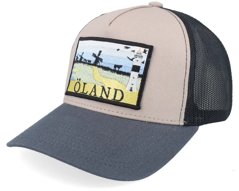 Wild Spirit Swedish Öland Landscape Light Grey/Black/Charcoal A-Frame Trucker online