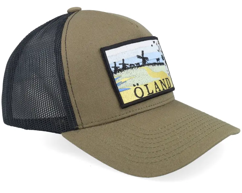 Wild Spirit Swedish Öland Landscape Olive/Black A-frame Trucker online