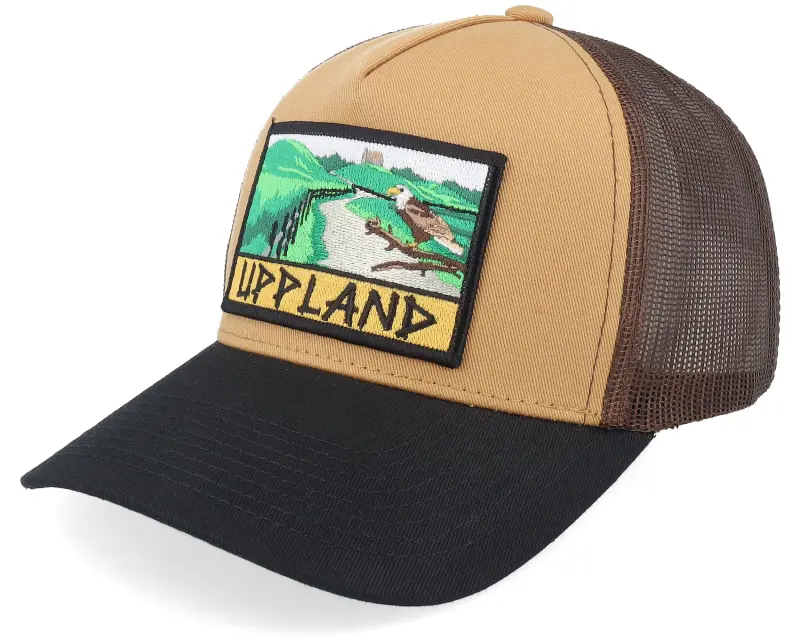 Wild Spirit Swedish Uppland Landscape Wheat/Brown/Black A-Frame Trucker online