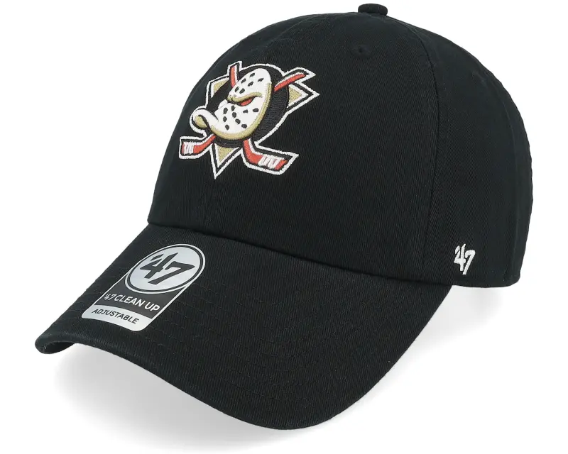47 Brand Anaheim Ducks 47 Clean Up W/No Loop Label Black Dad Cap online