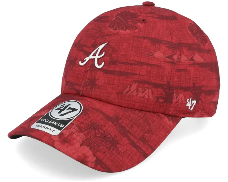 47 Brand Atlanta Braves MLB Alt 47 Clean Up Red Dad Cap online