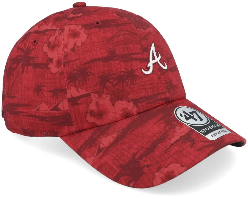 47 Brand Atlanta Braves MLB Alt 47 Clean Up Red Dad Cap online
