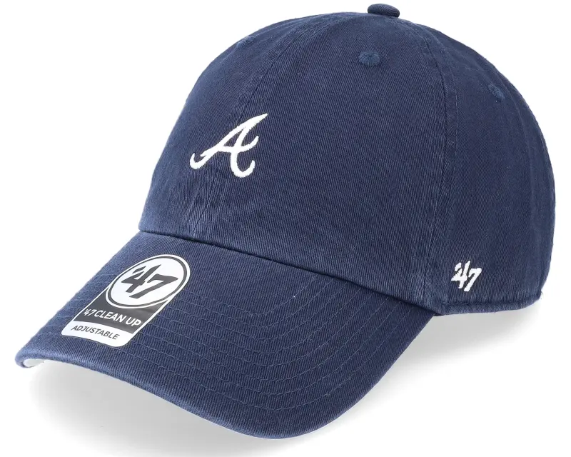 47 Brand Atlanta Braves MLB Base Runner Clean Up Navy Dad Cap online