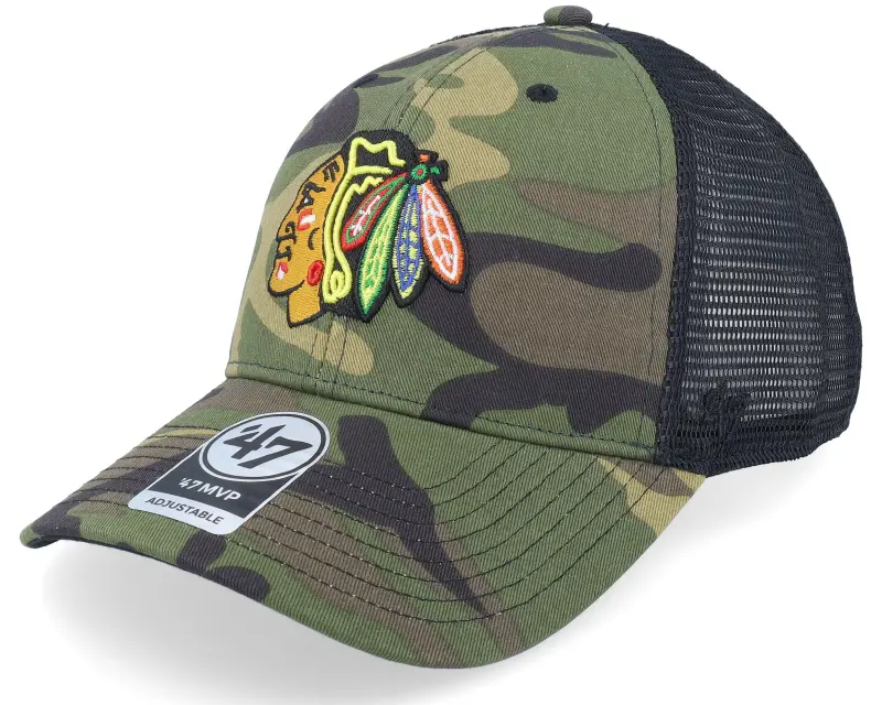47 Brand Chicago Blackhawks 47 Mvp Camo/Black Trucker online