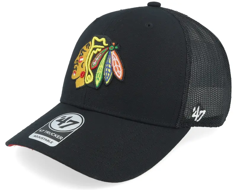 47 Brand Chicago Blackhawks Ballpark Black Trucker online