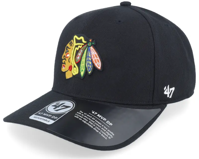 47 Brand Chicago Blackhawks Cold Zone Mvp DP Black Adjustable online