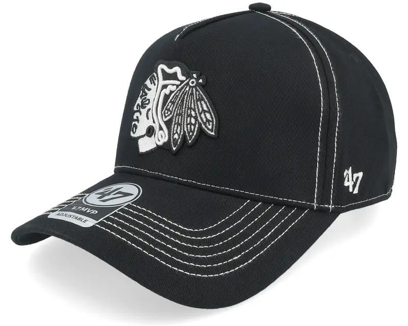 47 Brand Chicago Blackhawks Contrast Stitch 47 Mvp Dt Black A-frame Adjustable online