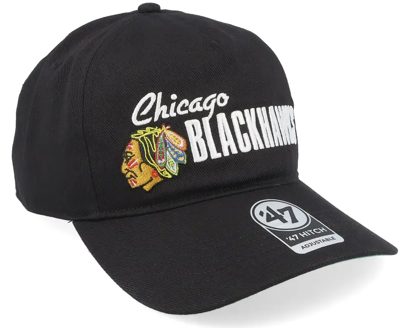 47 Brand Chicago Blackhawks Midway Hitch Lc Black Dad Cap online