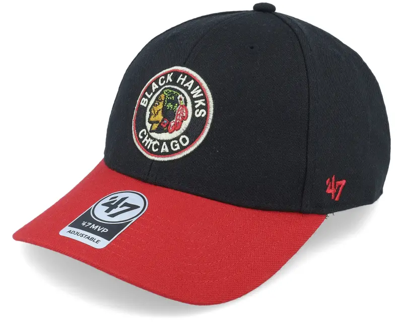 47 Brand Chicago Blackhawks Mvp Two Tone Vintage Black/Red Adjustable online
