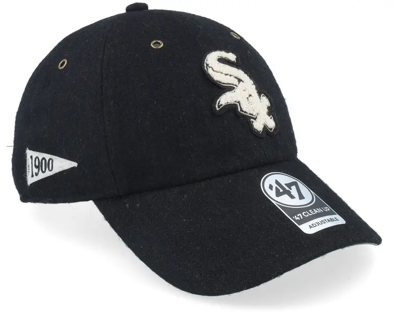 47 Brand Chicago White Sox Pennant Clean Up Black Dad Cap online