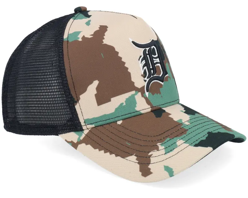 47 Brand Detroit Tigers MLB Star Offside Dt Brown Camo/Black A-frame Trucker online
