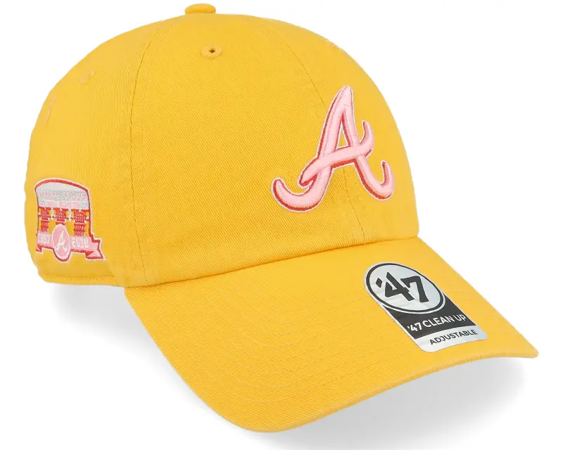 47 Brand Hatstore Exclusive x Atlanta Braves Dua Yellow Gold Double Under Dad Cap online
