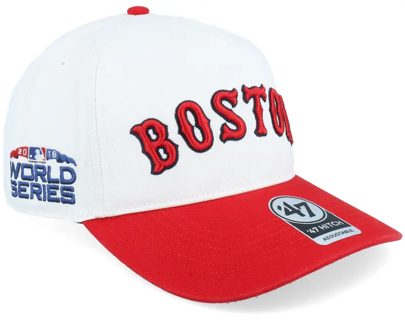 47 Brand Hatstore Exclusive x Boston Red Sox 2018 World Series Double Header Script Hitch White/Red A-frame Adjustable online