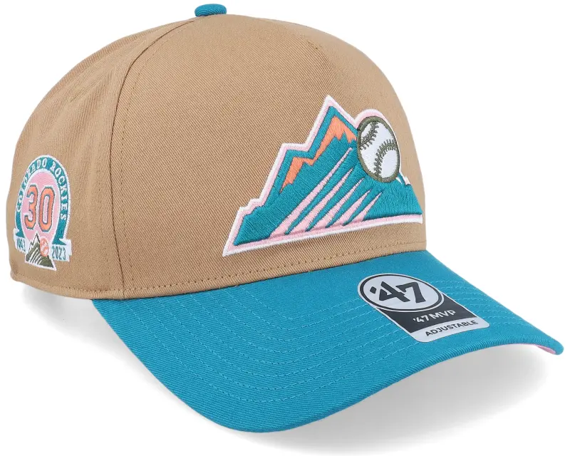 47 Brand Hatstore Exclusive x Colorado Rockies Sure Shot Mvp Dt Camel/Blue A-frame Adjustable online