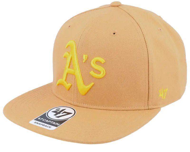 47 Brand Hatstore Exclusive x Oakland Athletics Cooperstown Sure Shot Captain Camel/Yellow Snapback online