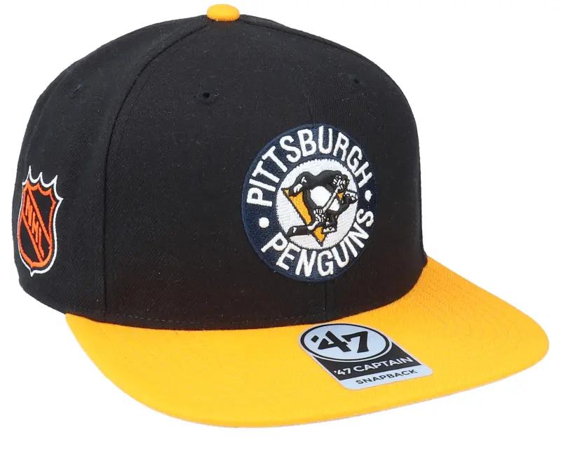 47 Brand Hatstore Exclusive x Pittsburgh Penguins Sure Shot Two Tone Captain BLack/Yellow Snapback online