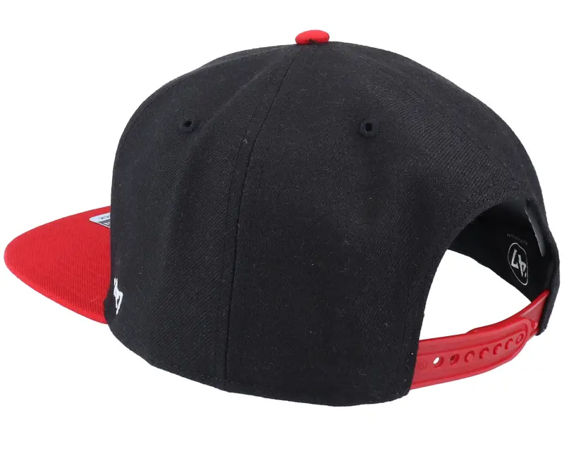 47 Brand Hatstore Exclusive x Quebec Nordiques Sure Shot Two Tone Captain Black/Red Snapback online