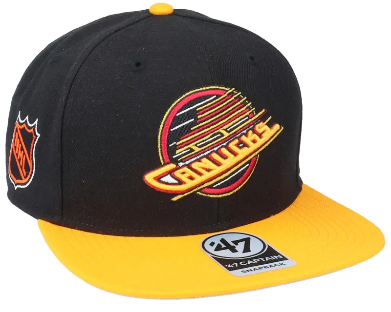 47 Brand Hatstore Exclusive x Vancouver Canucks Sure Shot Two Tone Captain Black/Yellow Snapback online