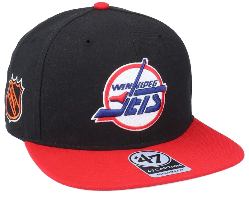 47 Brand Hatstore Exclusive x Winnipeg Jets Sure Shot Two Tone Captain Black/Red Snapback online