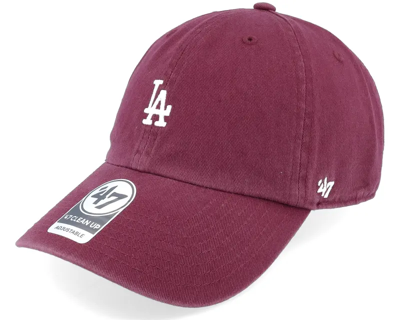 47 Brand Los Angeles Dodgers Base Runner Clean Up Dark Maroon Dad Cap online
