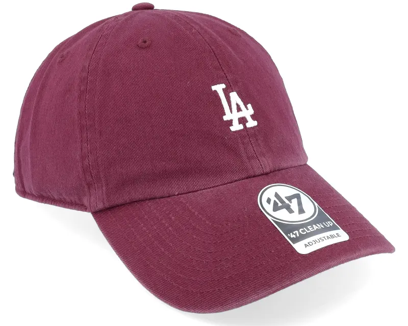 47 Brand Los Angeles Dodgers Base Runner Clean Up Dark Maroon Dad Cap online