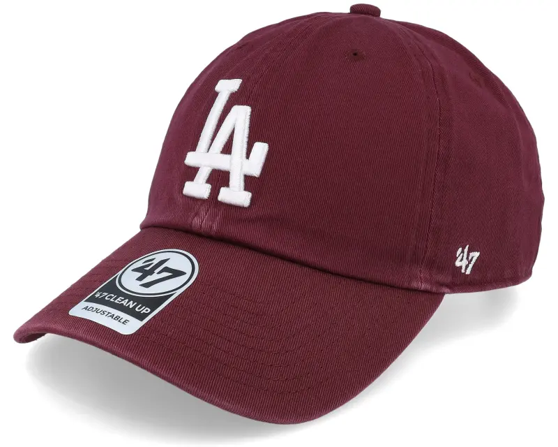 47 Brand Los Angeles Dodgers Clean Up Dark Maroon Dad Cap online