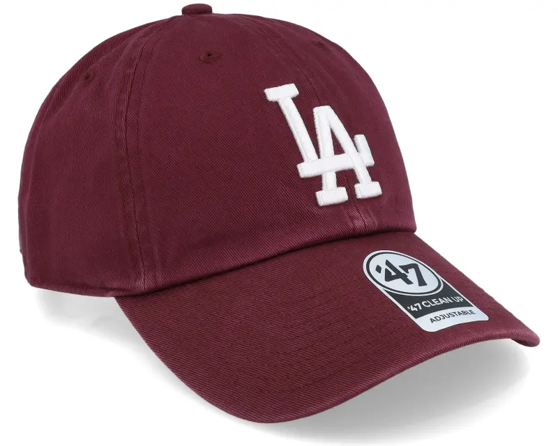 47 Brand Los Angeles Dodgers Clean Up Dark Maroon Dad Cap online