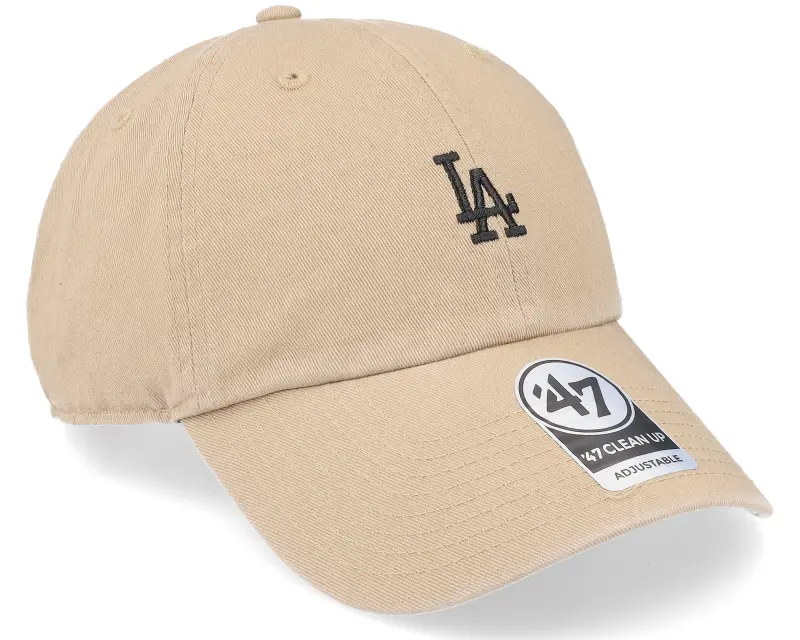 47 Brand Los Angeles Dodgers MLB Base Runner Clean Up Khaki Dad Cap online