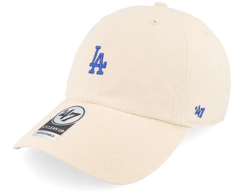 47 Brand Los Angeles Dodgers MLB Base Runner Clean Up Natural Dad Cap online