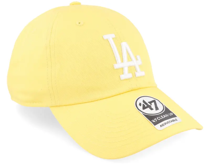47 Brand Los Angeles Dodgers MLB Clean Up Maize Dad Cap online