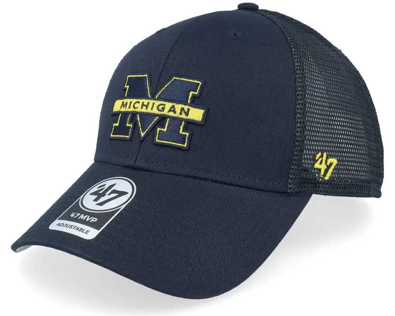 47 Brand Michigan Wolverines Branson 47 Mvp Cap Navy Trucker online