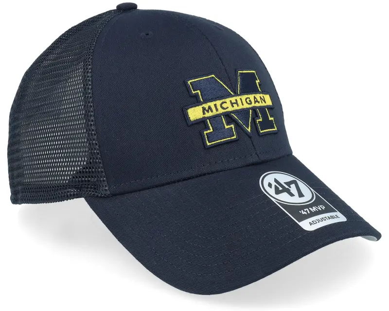 47 Brand Michigan Wolverines Branson 47 Mvp Cap Navy Trucker online