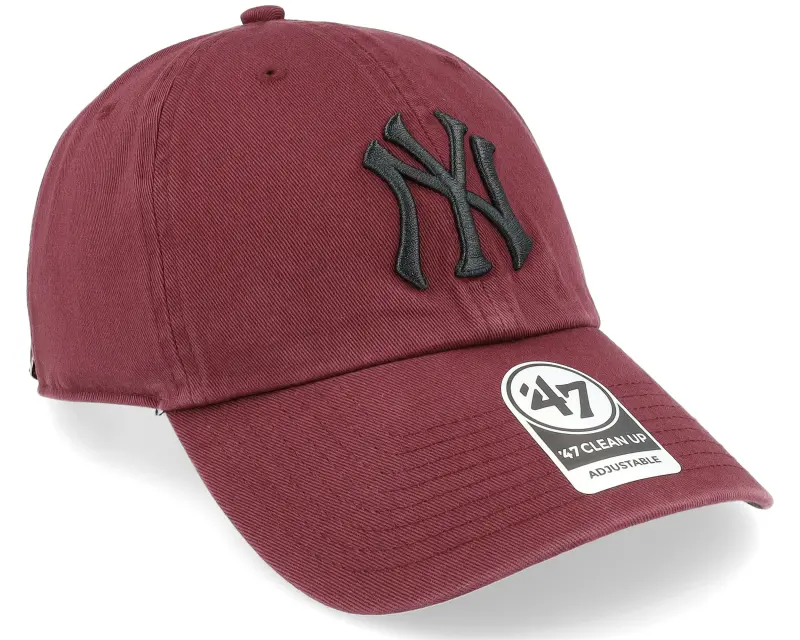 47 Brand New York Yankees Ballpark Clean Up Dark Maroon Dad Cap online