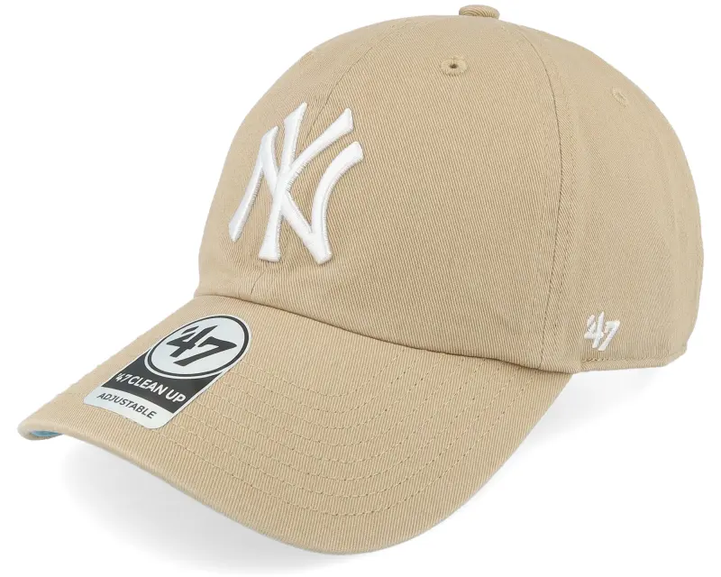 47 Brand New York Yankees Ballpark Clean Up Khaki/White Dad Cap online