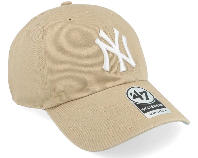 47 Brand New York Yankees Ballpark Clean Up Khaki/White Dad Cap online