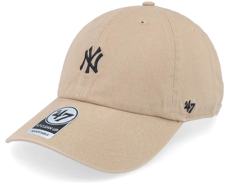 47 Brand New York Yankees Base Runner Clean Up Khaki Dad Cap online